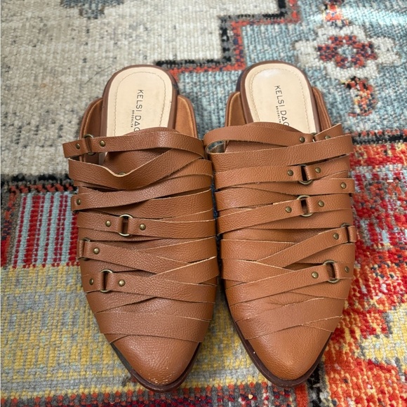 Kelsi Dagger Brooklyn Alchemy Strappy Leather Mule Size 7 - Picture 3 of 6
